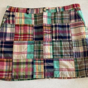 Ralph Lauren Madras Patchwork Mini Skirt